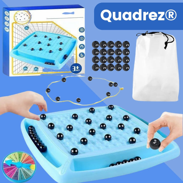 Quadrez® Kit de Ajedrez Magnético para 4 Personas + 40 Imanes Gratis