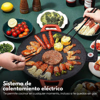 Grillux® Parrilla eléctrica Antiadherente Con 5 Niveles de Calor