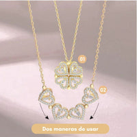 True Love® Collar 2 en 1 Corazones - Trébol