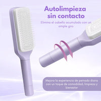 Ovéla® Cepillo para el Cabello Retráctil y Auto Limpiante