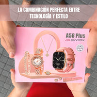 Set 6 en 1 de Smartwatch A58 Plus