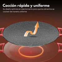 Grillux® Parrilla eléctrica Antiadherente Con 5 Niveles de Calor
