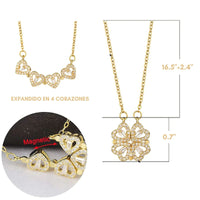 True Love® Collar 2 en 1 Corazones - Trébol