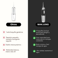 MAKJUNS® Irrigador Dental Ortodoncia+ Kit de 4 Accesorios Gratis