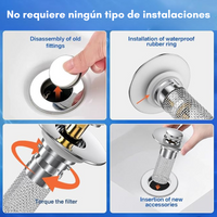 DrainMaster™ Tapón Anti-Obstrucción con Filtro Incorporado 2x1