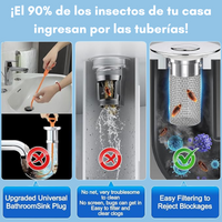 DrainMaster™ Tapón Anti-Obstrucción con Filtro Incorporado 2x1