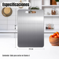 TitanCut® Tabla de picar 100% en Titanio antibacterial