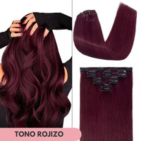Lushen® Extensiones de Cabello Natural con Sistema de clip