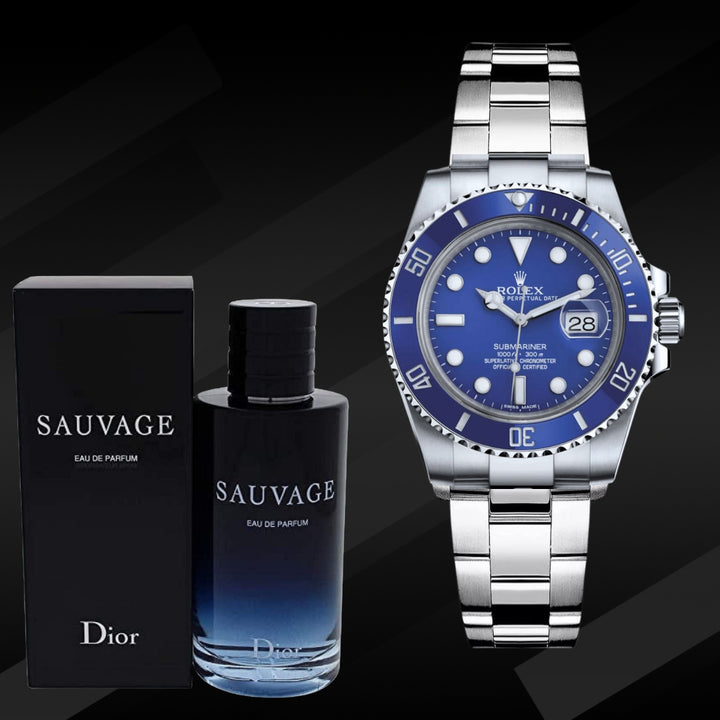 Reloj Rolex® Submariner + Perfume Sauvage Dior