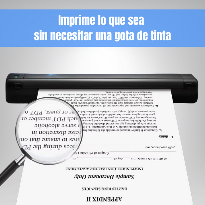 SmartPrint® Impresora térmica portátil + 5 hojas térmicas GRATIS