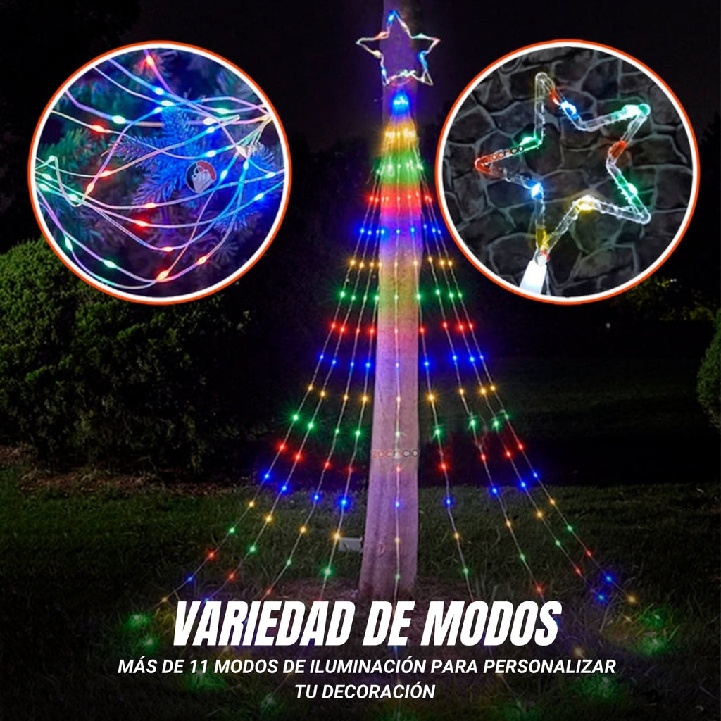 Starbell® Luces Led Efecto Cascada con Estrella – Homexpress