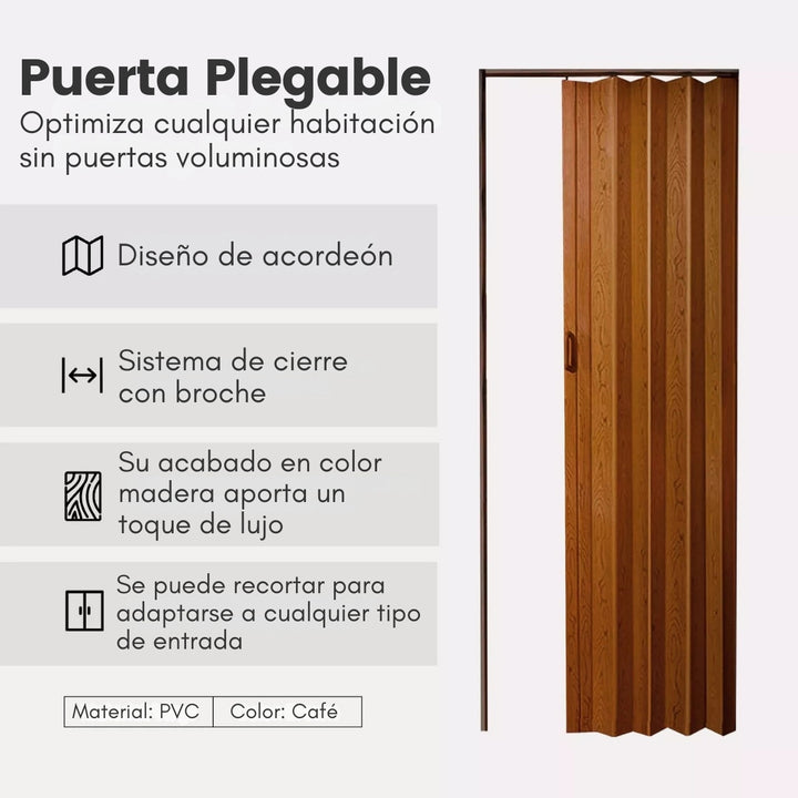 Ecover® Puerta Plegable Tipo Acordeón PVC