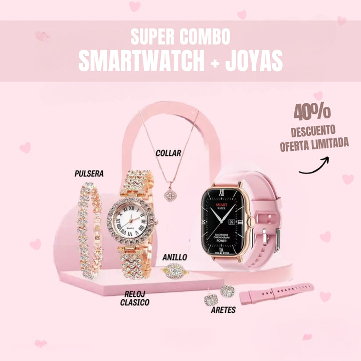 Set 6 en 1 de Smartwatch A58 Plus