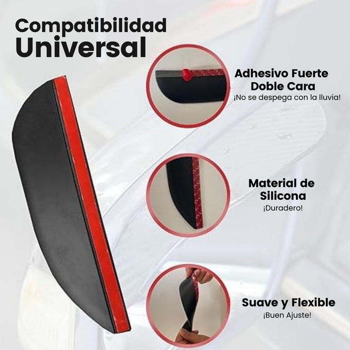 Droplex® Kit de Protectores de Lluvia para Retrovisor de Auto