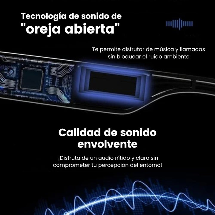 EchoX® Gafas Inteligentes con Bluetooth 2.0