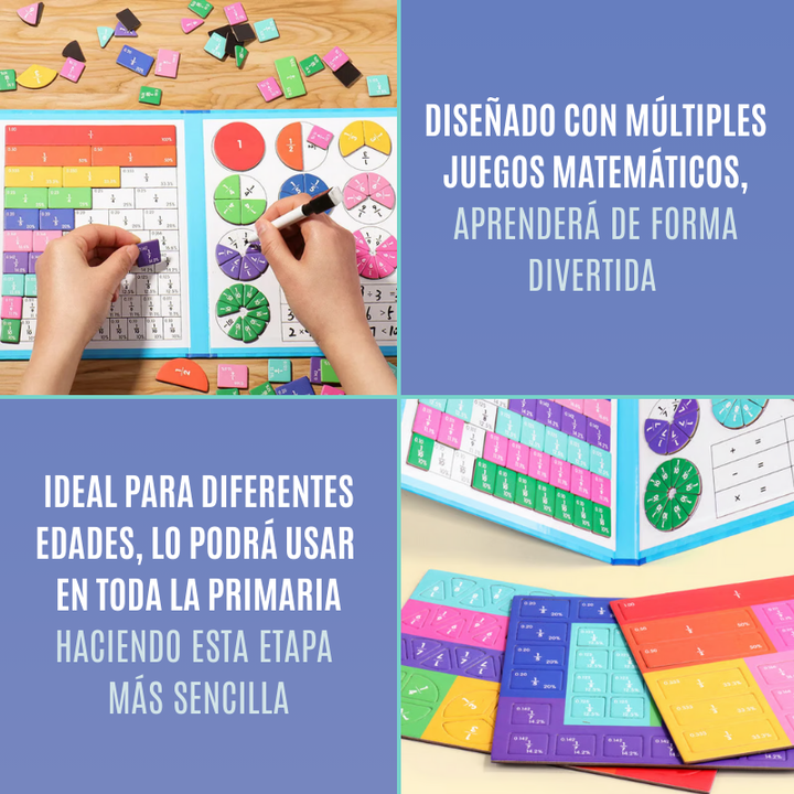 Fractions Lab® Libro Montessori Magnético de Matemáticas