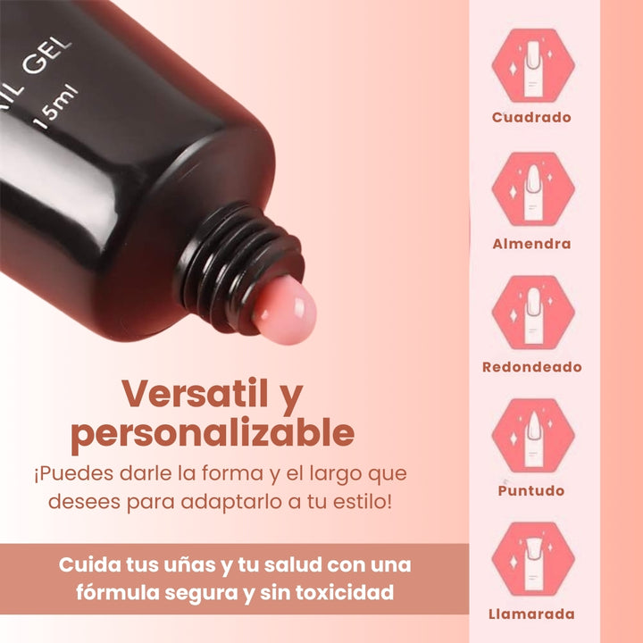 Unelle® Kit de Polygel con 3 Tonos + Lampara UV Gratis