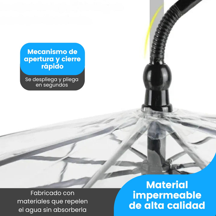 PetDome® Paraguas Transparente con Correa para Perro