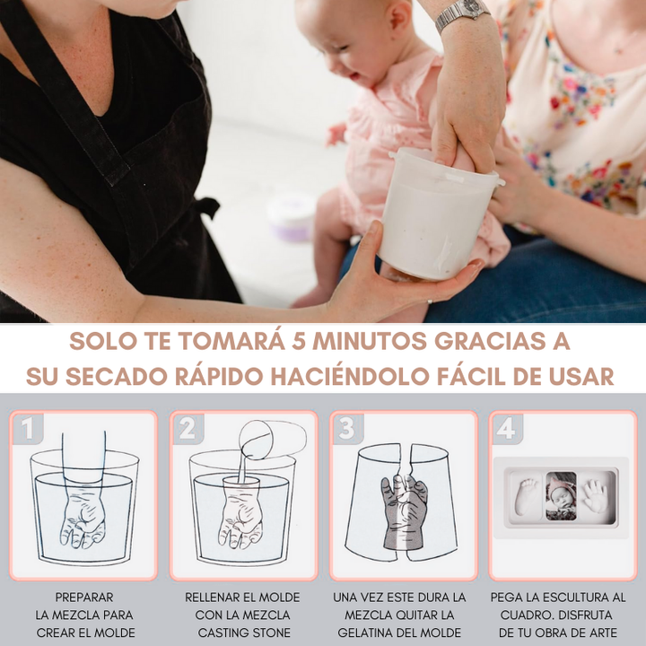 LittlePrints® Kit de molde para Bebés + Cuadro GRATIS