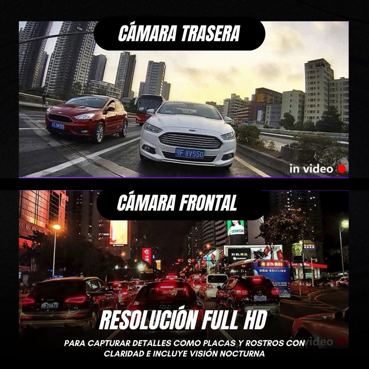 View360® Dash Cam para Auto + Cámara Trasera gratis