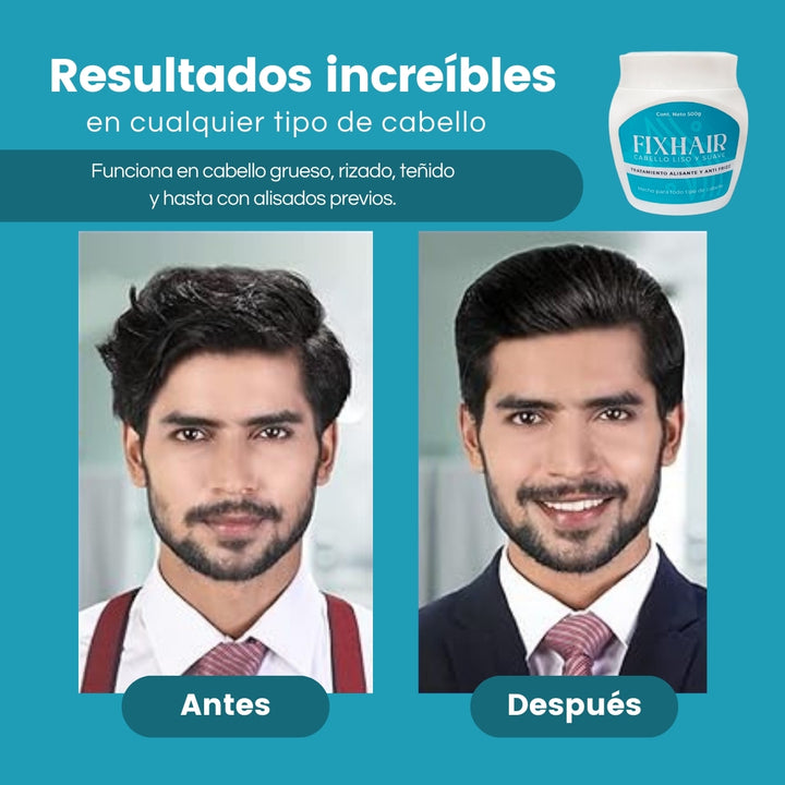 FIXHAIR® Crema de Queratina Alisadora y Anti Frizz
