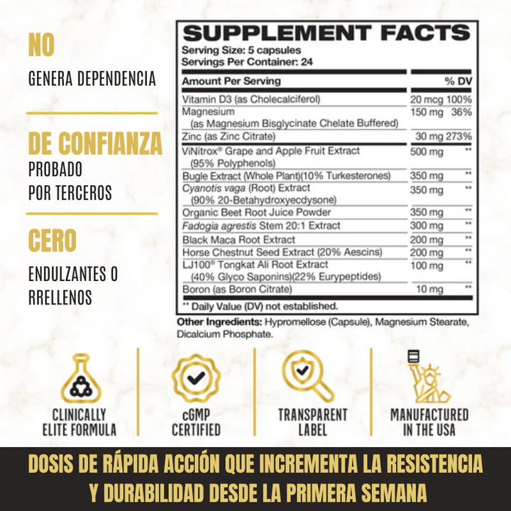 King Maker® Suplemento para Hombres 13 en 1 X 120 cápsulas c/u