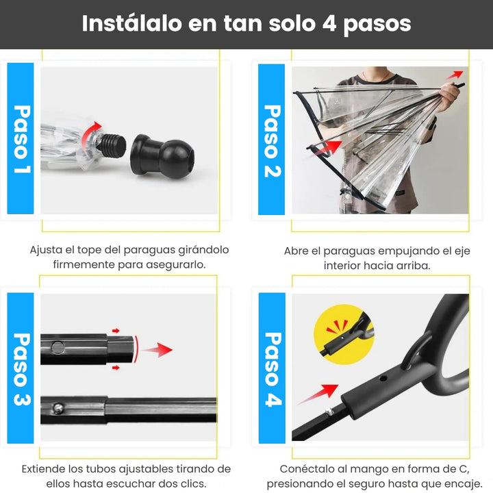 PetDome® Paraguas Transparente con Correa para Perro