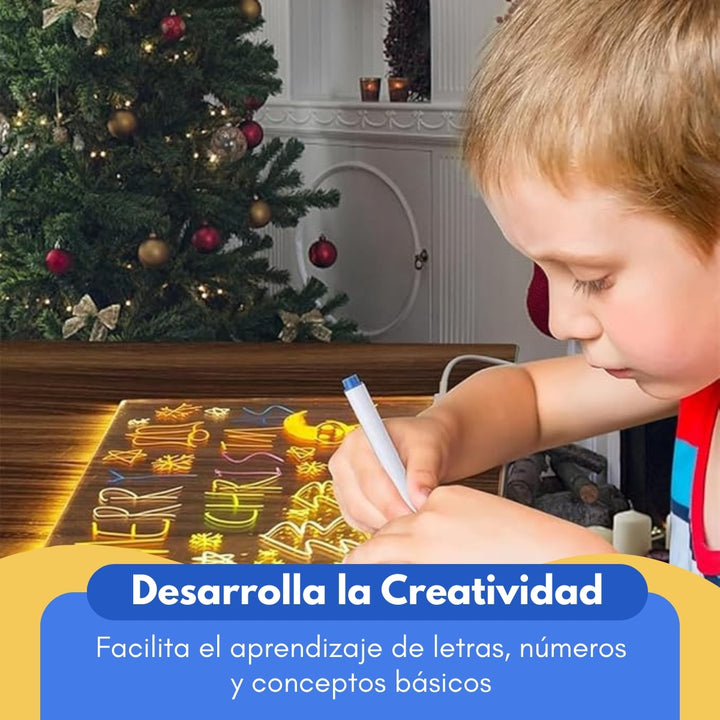 LumiPad® Pizarra LED De Aprendizaje + Marcadores Gratis