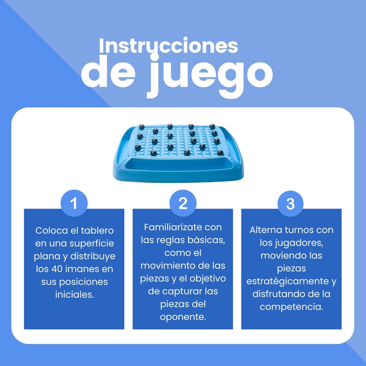 Quadrez® Kit de Ajedrez Magnético para 4 Personas + 40 Imanes Gratis