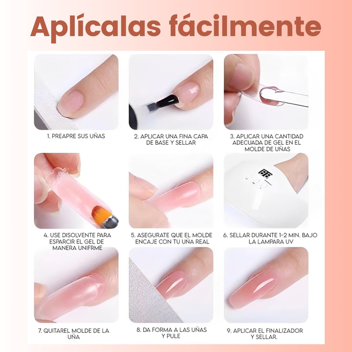 Unelle® Kit de Polygel con 3 Tonos + Lampara UV Gratis