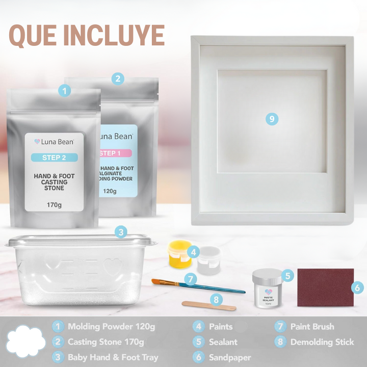 LittlePrints® Kit de molde para Bebés + Cuadro GRATIS