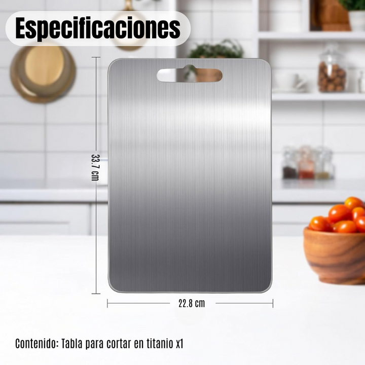 TitanCut® Tabla de picar 100% en Titanio antibacterial