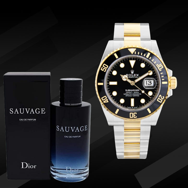 Reloj Rolex® Submariner + Perfume Sauvage Dior