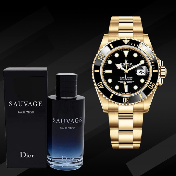Reloj Rolex® Submariner + Perfume Sauvage Dior