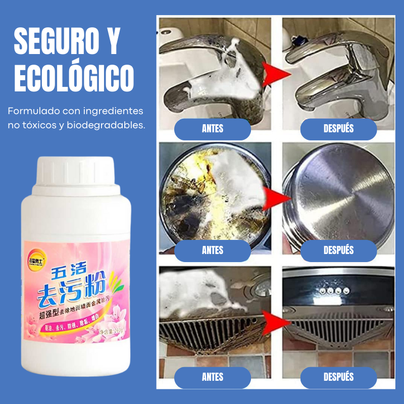 Clearen® Limpiador en Polvo Quita Grasa Multiusos – Homexpress